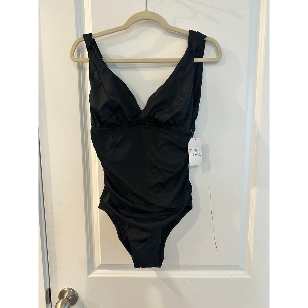 NEW One Piece Black Swimsuit Tank Style size M